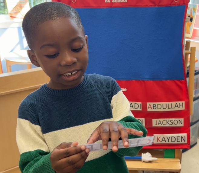 Charlie practices his speech and language skills