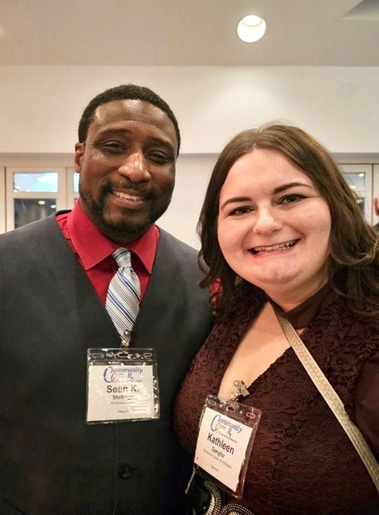 DSP Kathleen Dengler (right) poses for a photo with Sean Stallings, CRP Residential Director