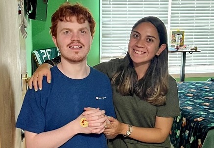 DSP Elsa Guerrier and one of her residents