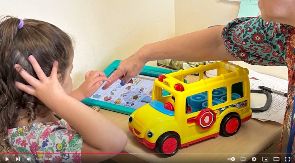 BCCS student Elle working with an iPad