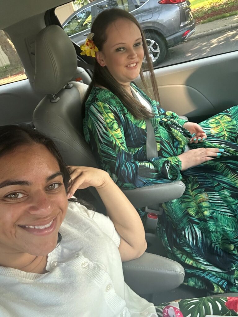 Direct Support Professional Tiffany Garret with one of the Johnson Place residents