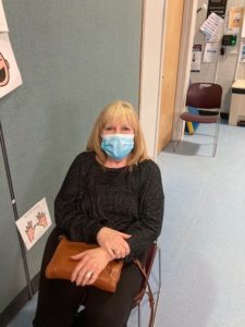 Patty Petrill, a Teacher at the Education Center got vaccinated because “I just don’t want to get Covid.”