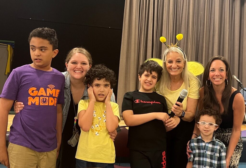 BCCS students and teachers pose for a photo at the spelling bee 