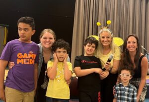 BCCS students and teachers pose for a photo at the spelling bee