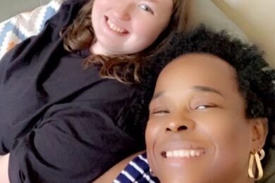 Medical DSP Marjorie Guerrier poses with one of her residents