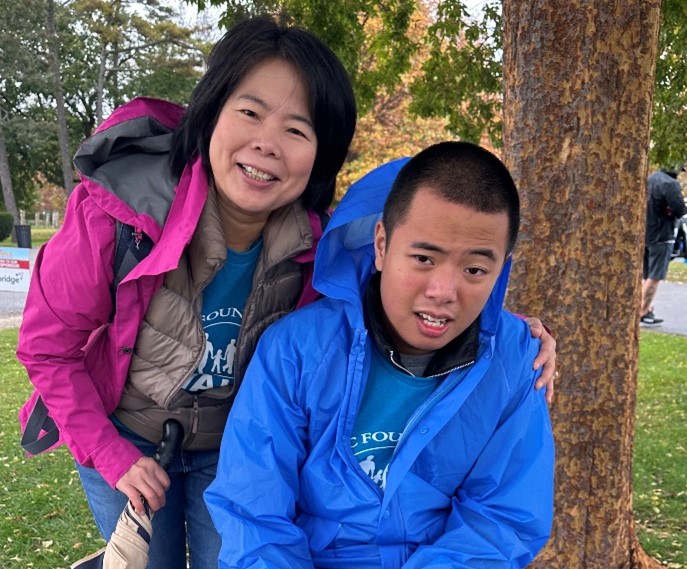 BCCS Parent Leng Lao and her son Tyler Leung at the AHRC Foundation Walk