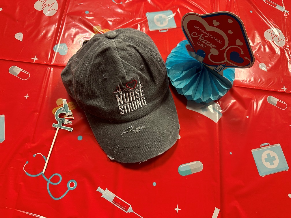 Nurse Luncheon 3 | Brookville Center Photo of a baseball cap that reads "Nurse Strong"