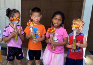 BCCS Students created their own Olympics torch crafts