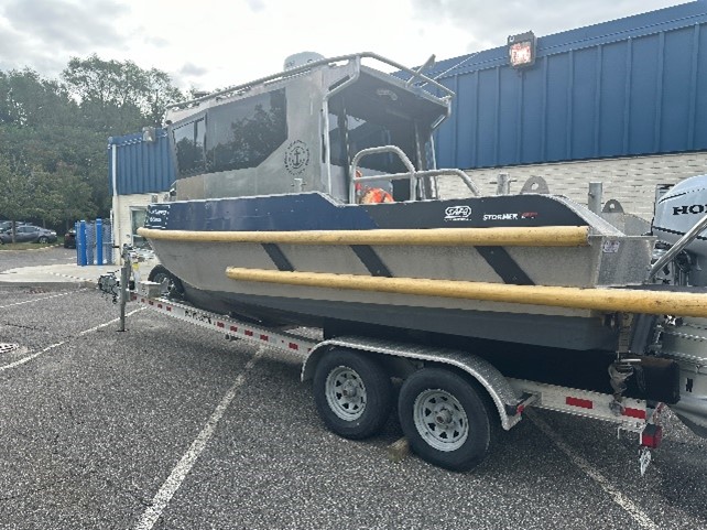 The Town of Hempstead Aids to Navigation boat at the touch-a-truck event