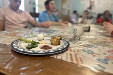 The Seder Plate at the Children's Residential Program's Passover celebration