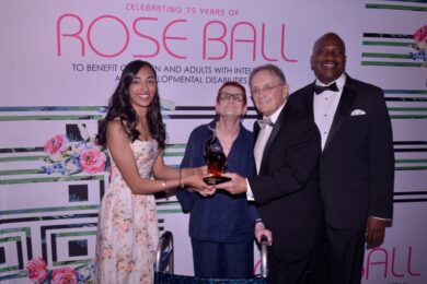 Trishta receives her award