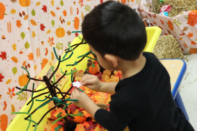 A Barbara C. Wilson does a craft at the Fall Festival