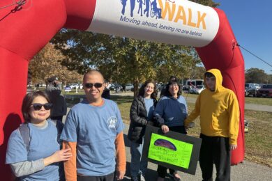 5 members of BCCS teams at the AHRC Foundation Walk